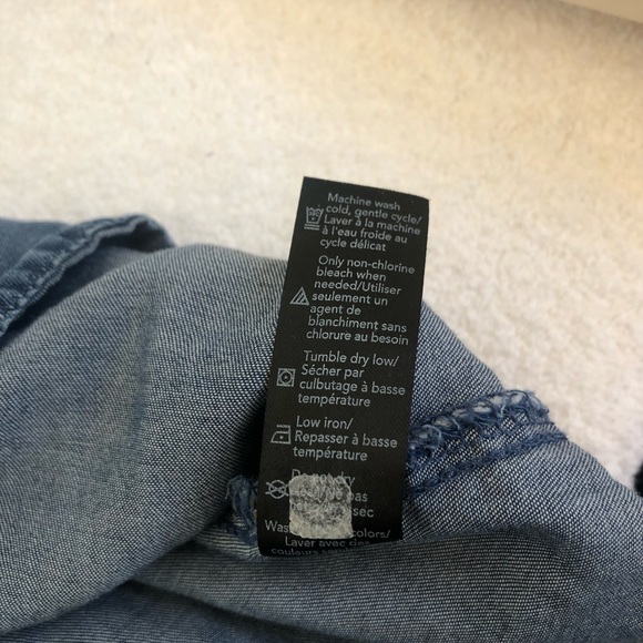 GEORGE denim style tie-back top - Picture 8 of 8